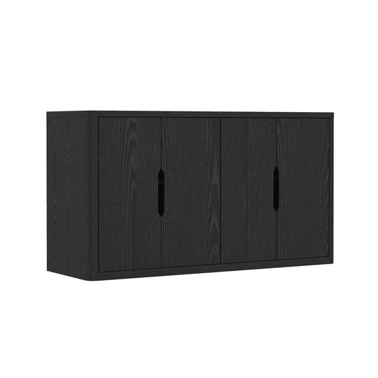Manhattan Comfort - Rivington 60in Sideboard in Black (4-Shelf) - SB009-BK veiw 2