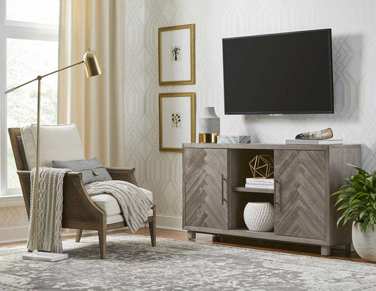 Martin Furniture - Palisades 60in TV Console, Fully Assembled, Gray - IMPA360 veiw 2