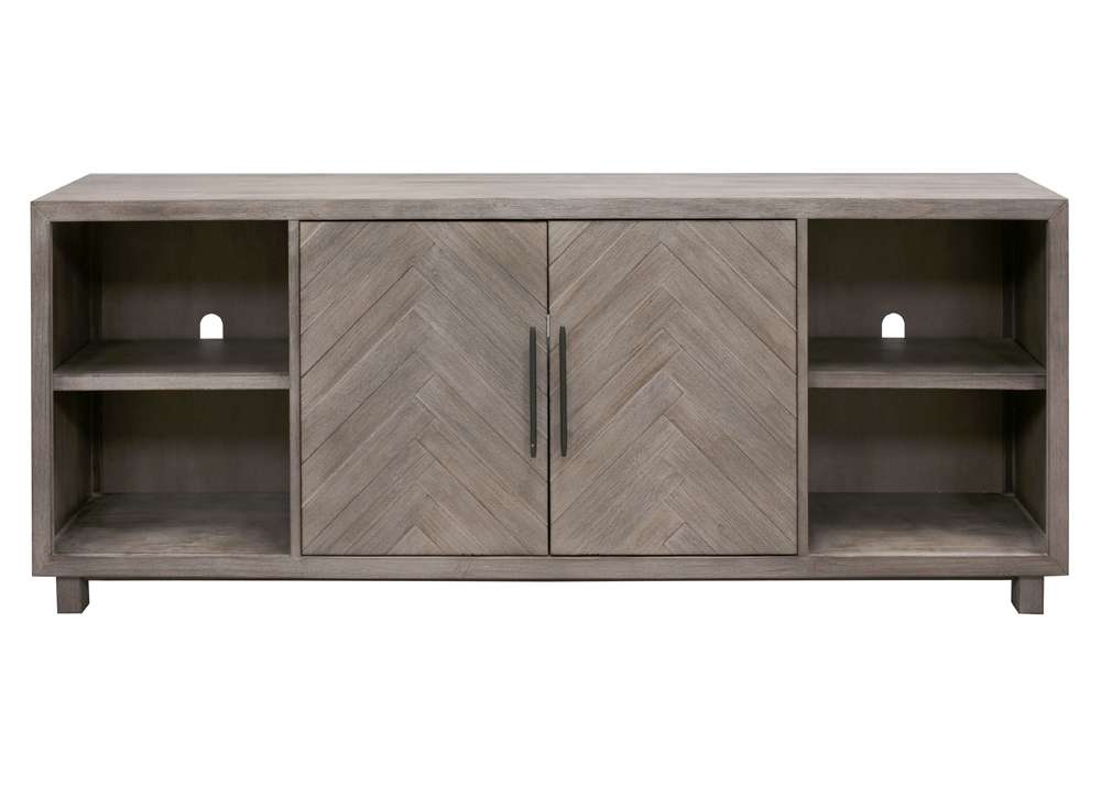 Martin Furniture - Palisades 80in Two Door TV Console, Fully Assembled, Gray - IMPA381 veiw 10