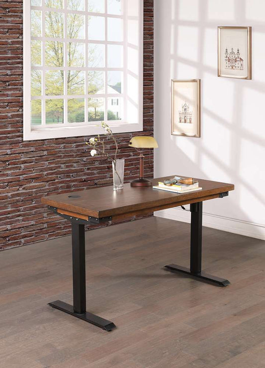 Martin Furniture - Addison Rustic Electric Sit/Stand Desk, Brown - IMAD384T-kit veiw 2