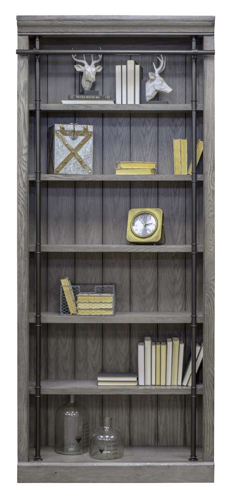 Martin Furniture - Avondale 8 Tall Wood Bookcase, Fully Assembled, Gray - IMAE4094G veiw 2