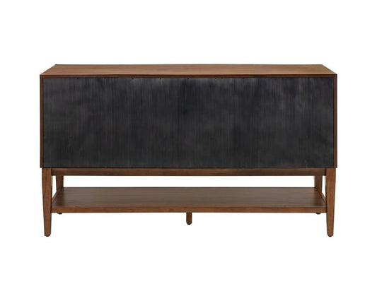 Martin Furniture - Cupertino - Mid-Century Modern Wood Sideboard, Dining Storage, TV Stand, Entertainment Console, Bar Cabinet, Fully Assembled, Brown - IMCU370 veiw 2