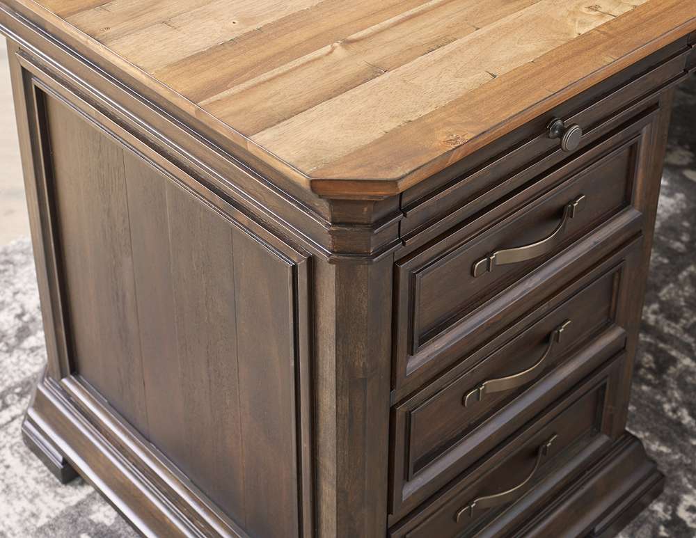 Martin Furniture - Sonoma Executive L-Desk & Return With Solid Wood Plank Tops, Brown - IMSA684R-KIT veiw 13