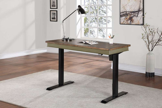 Martin Furniture - Soho Farmhouse Electric Sit/Stand Desk, Green - IMFT384TG-Kit veiw 2