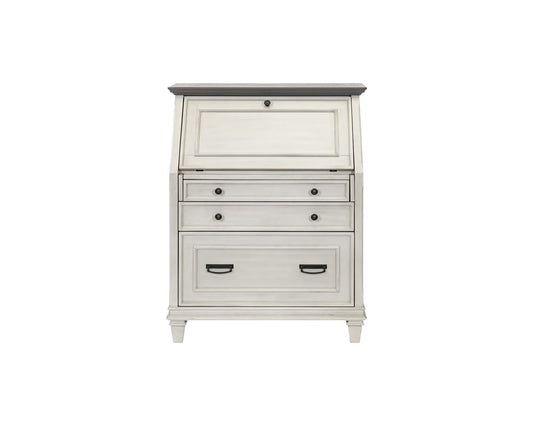 Martin Furniture - Hartford - Hartford Wood Drop-Lid Secretary Desk, Fully Assembled, White - IMHF550W view 2