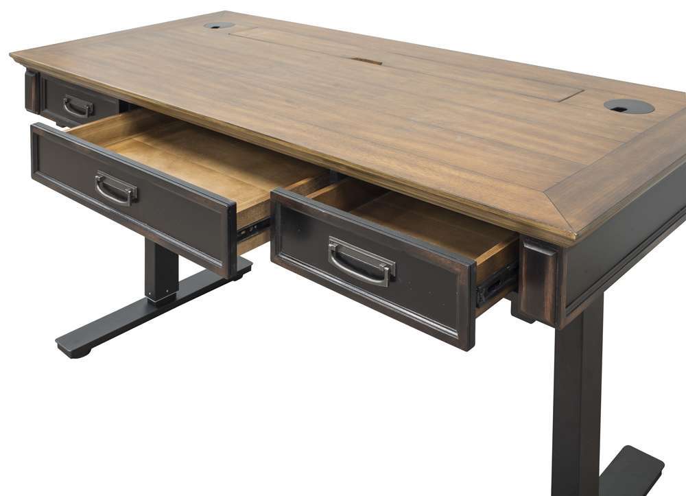 Martin Furniture - Hartford Wood Electric Sit/Stand Desk, Black - IMHF384T-Kit veiw 6