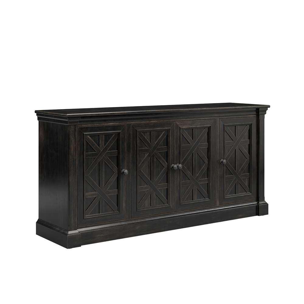 Martin Furniture - Kingston - Traditional 70in TV Console, Wood Accent Cabinet, Entryway Console, Fully Assembled, Dark Brown - IMKN370 veiw 10