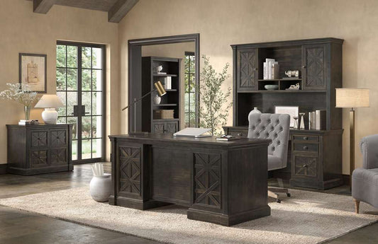 Martin Furniture - Kingston - Traditional Wood Lateral File, Storage File Drawer, Office File Drawer, Fully Assembled Dark Brown - IMKN450 view 2