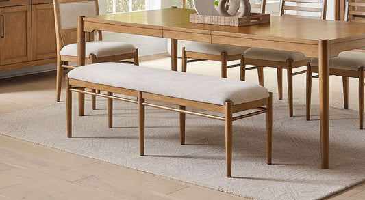 Martin Furniture - Lachlan - Modern Wood Dining Table Bench, Kitchen seat, Fully Assembled, Brown - IMLN60 veiw 2