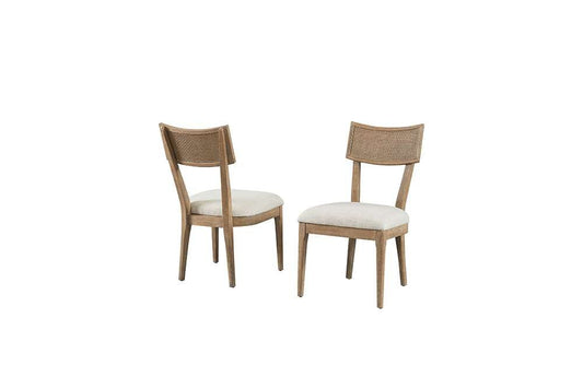 Martin Furniture - Quincey - Two Wood Coastal Kitchen Table Chairs, Dining Side Chairs, Office Table Chairs, Kitchen Table Seats, Brown - IMQU70KIT2 veiw 2