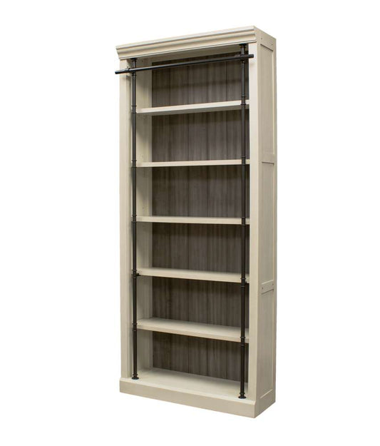 Martin Furniture - Toulouse Fully Assembled 8 Tall Bookcase, Aged Chateau White - IMTE4094W veiw 2