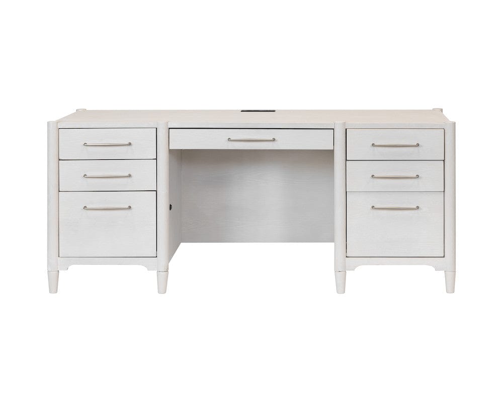 Martin Furniture - Towne - Modern Wood Desk, Office Storage, Writing Table, Fully Assembled, White - IMTO689 view 8