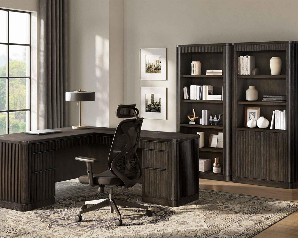 Martin Furniture - Tulane Executive Open Bookcase, Fully Assembled, Brown - IMTU3676 veiw 5