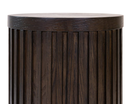 Martin Furniture - Tulane - Modern Round Pedestal Table, Side Table, Cocktail Stand, Fully Assembled, Brown - IMTU1224 view 2