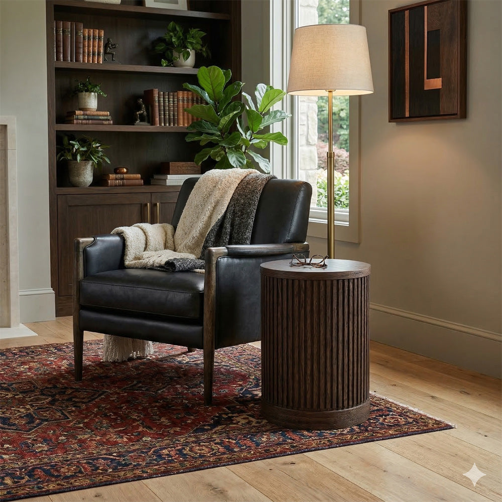 Martin Furniture - Tulane - Modern Round Pedestal Table, Side Table, Cocktail Stand, Fully Assembled, Brown - IMTU1824 view 5