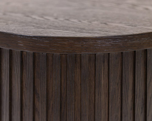 Martin Furniture - Tulane - Modern Round Pedestal Table, Side Table, Cocktail Stand, Fully Assembled, Brown - IMTU2424 view 2