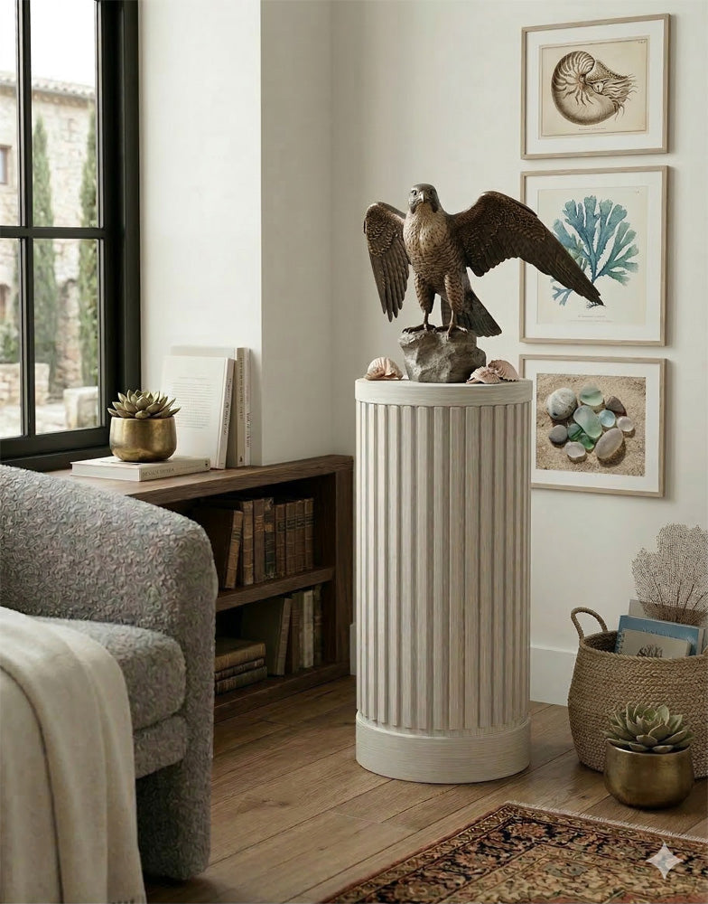 Martin Furniture - Tulane - Modern Round Pedestal Table, Side Table, Cocktail Stand, Fully Assembled, White - IMTU1230W view 7