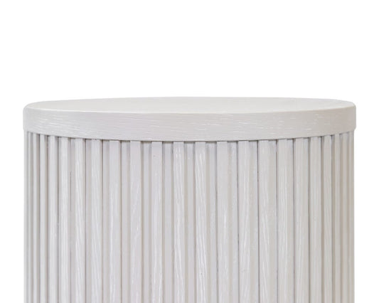 Martin Furniture - Tulane - Modern Round Pedestal Table, Side Table, Cocktail Stand, Fully Assembled, White - IMTU1824W view 2