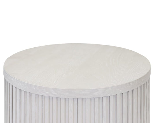 Martin Furniture - Tulane - Modern Round Pedestal Table, Side Table, Cocktail Stand, Fully Assembled, White - IMTU2424W view 2