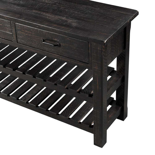 Martin Svensson Home - Barn Door Sofa Table, Antique Black - 890242 veiw 2