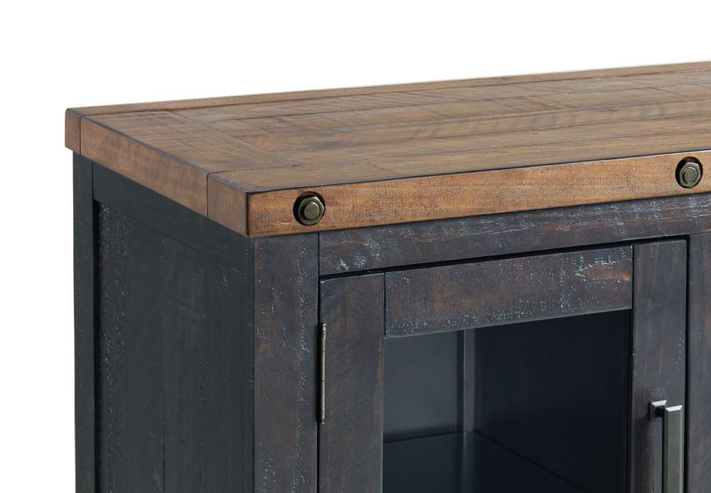 Martin Svensson Home - Bolton TV Stand with Electric Fireplace, Black Stain and Natural - 909826F veiw 4