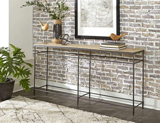 Martin Svensson Home - Fenway 74in Solid Wood and Metal Mango Sofa Console Table - 8714241 veiw 2