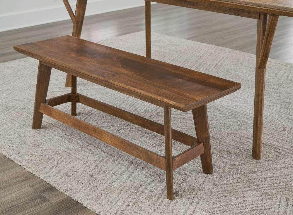 Martin Svensson Home - Mid-Century Modern Solid Wood Warm Cinnamon Dining Bench - 5713035 veiw 4