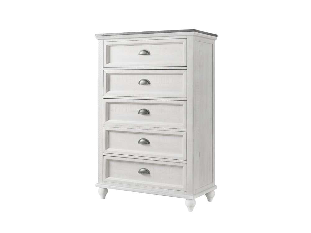 Martin Svensson Home - Monterey 5 Drawer Chest, White Stain and Grey Stain - 6908925 veiw 2