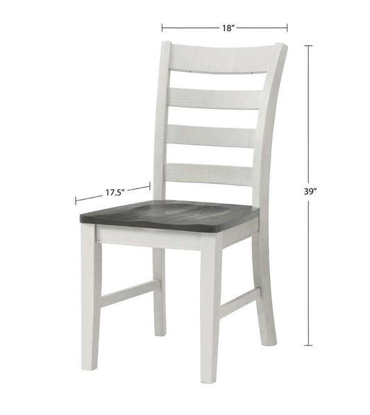 Martin Svensson Home - Monterey Solid Wood Dining Chair (Set of 2) White Stain and Grey - 5908933 veiw 2