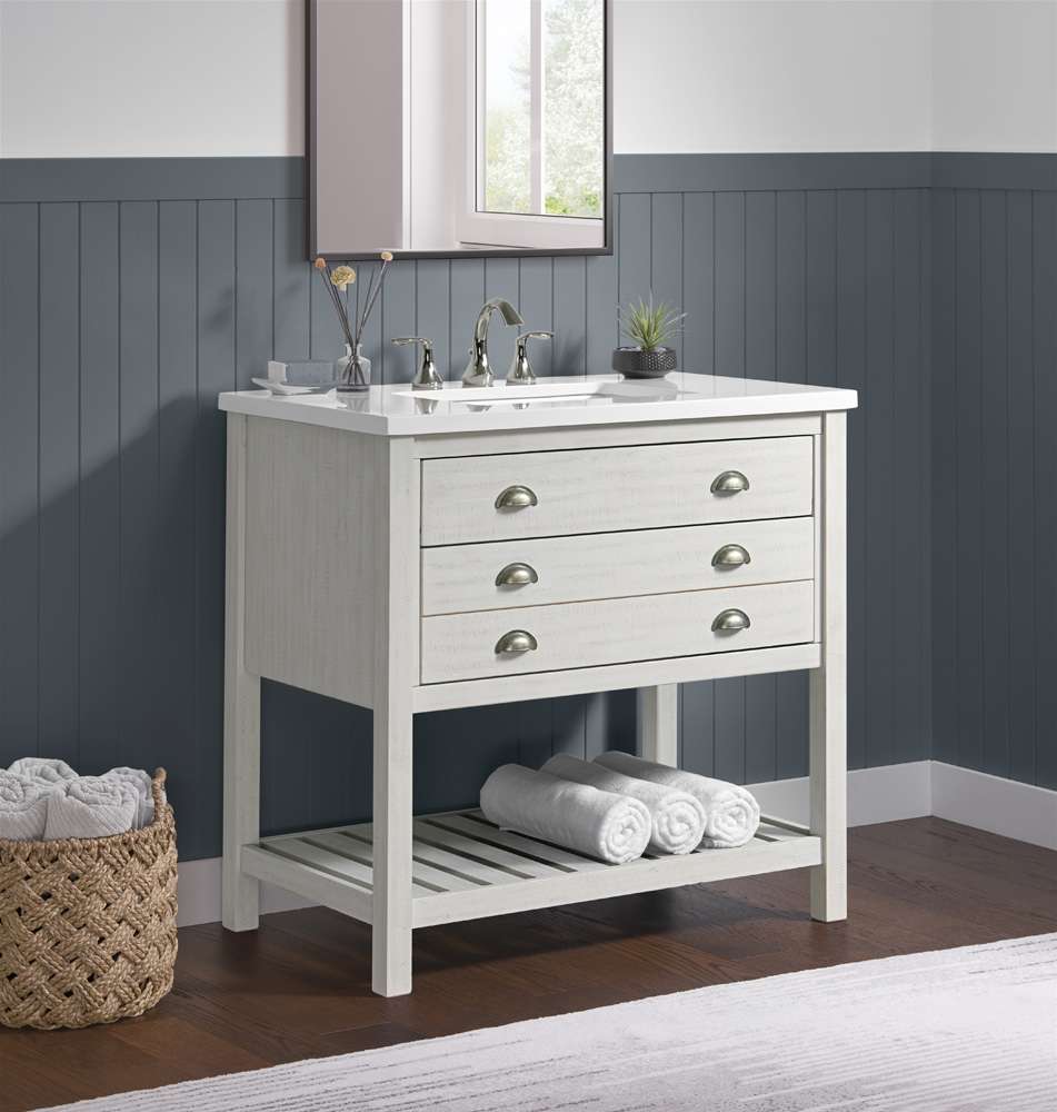Martin Svensson Home - Monterey White 37 Bathroom Vanity - 4906336_CLOSEOUT veiw 5