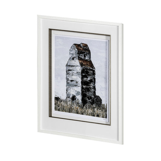 Mercana - Abandoned Grain Elevator II by Mercana Studio Hand Embelished Framed Art Print Matted under Glass - 13391 view 2