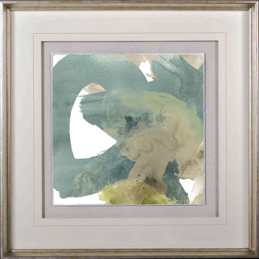 Mercana - Agate Gesture I by June Vess a Hand Embellished Textured Framed Art Print Matted under Glass - 10511 view 2