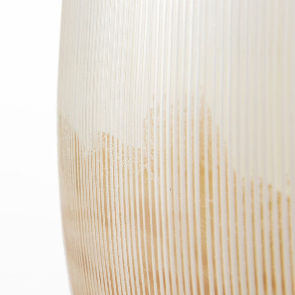 Mercana - Agnetha 8.6L x 8.6W x 9.0H Gold/Cream Ombre Glass Vase - 69549 view 6