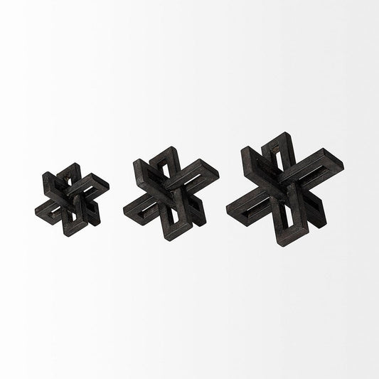Mercana - Aleph Black Metal Small Medium & Large Jacks (Set of 3) - 68962 view 2