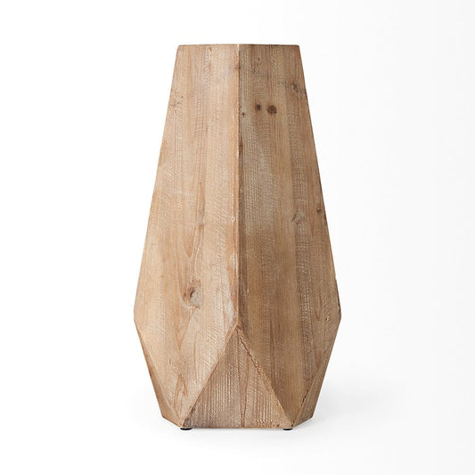 Mercana - Allen I Large Natural Wooden Base Oval Vase - 67245 view 2