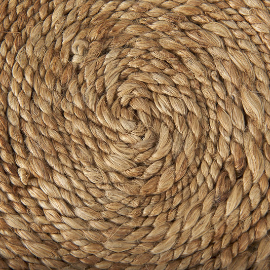 Mercana - Allium Brown Handwoven Wool Cylindrical Pouf - 69446 view 2