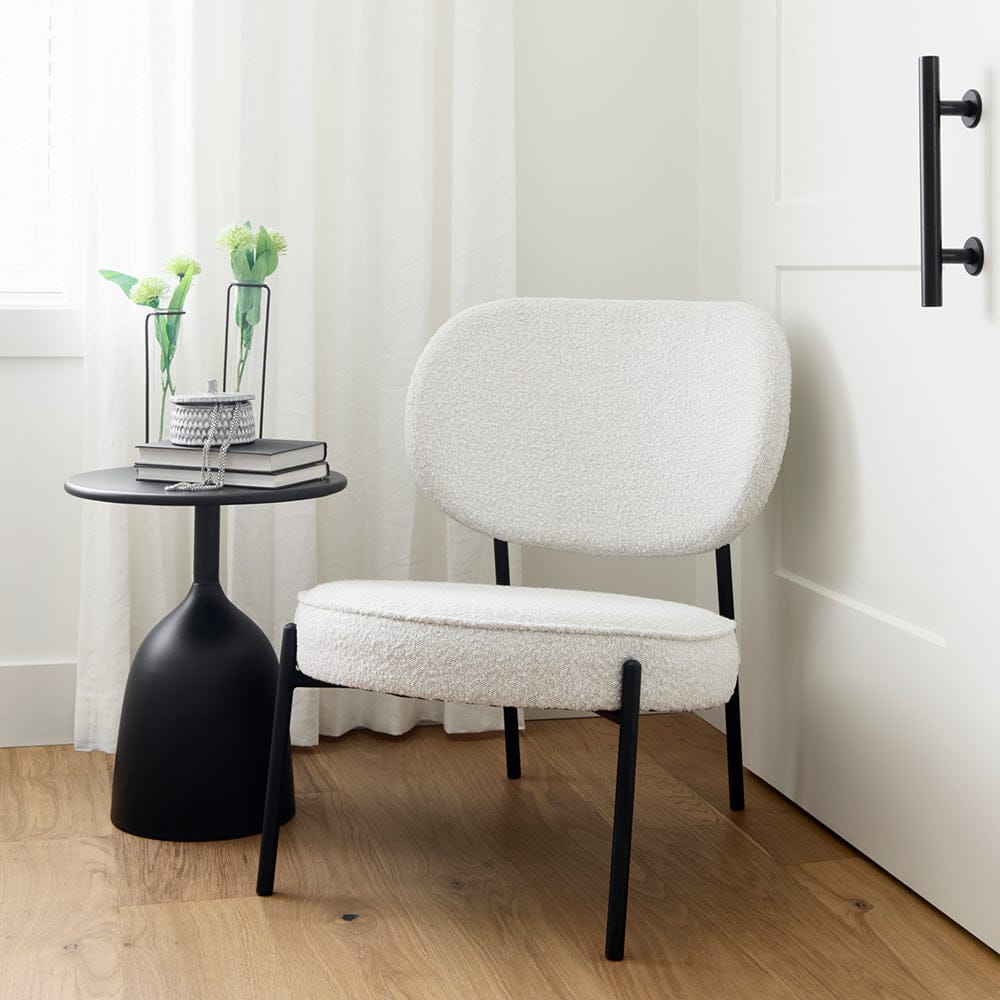 Mercana - Amelia Cream Boucle W/Black Metal Upholstered Accent Chair 21.3L x 21.3W x 30.3H - 69839_CLOSEOUT view 13