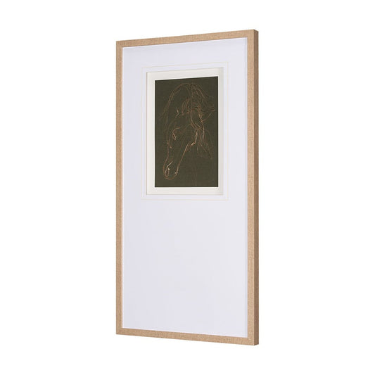 Mercana - Andalusian Horse III Olive by Mercana Studio Hand Embellished Framed Art Print Matted under Glass - 15192 view 2