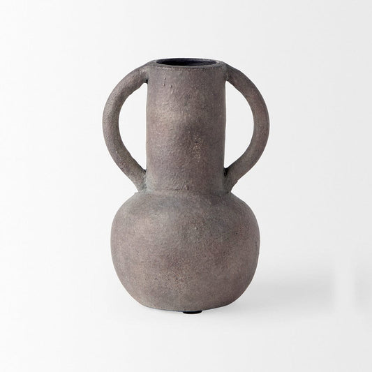 Mercana - Armani 6.7H Brown-Gray Double Ear Vase - 70077 view 2