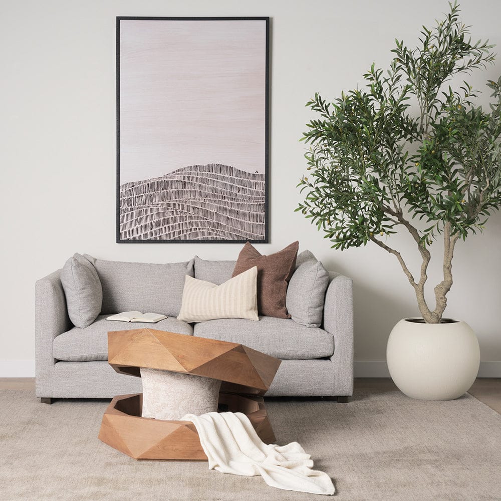 Mercana - Arreto Hexagonal Hinged Solid Wood Top and Base Coffee Table, Medium Brown - 70566 view 12