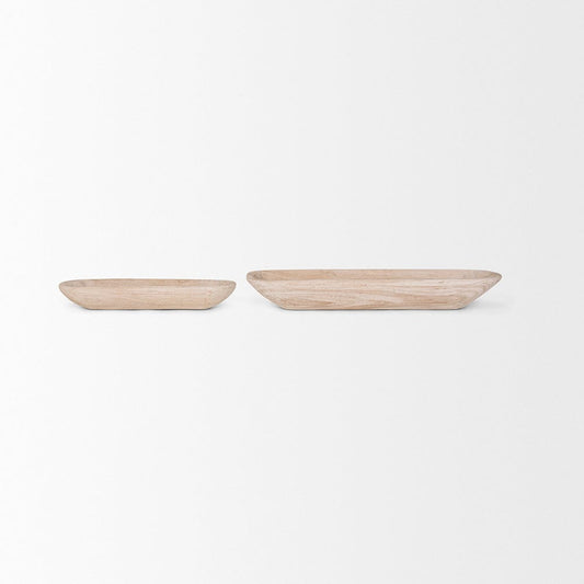 Mercana - Athena Extra Large Light-Wash Reclaimed Wood Trays (Set of 2) - 70148 view 2