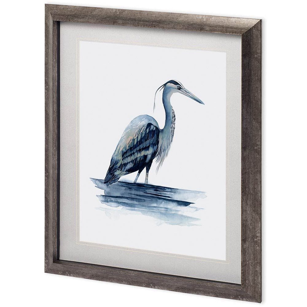 Mercana - Azure Heron II by Grace Popp a Framed Art Print Matted under Glass - 11231 view 1