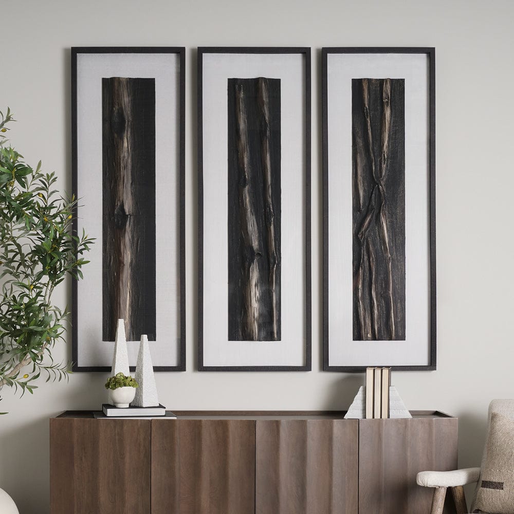 Mercana - Bamboo Relief I by Studio M a handmade Original Framed Artwork under Glass - 15585 view 9