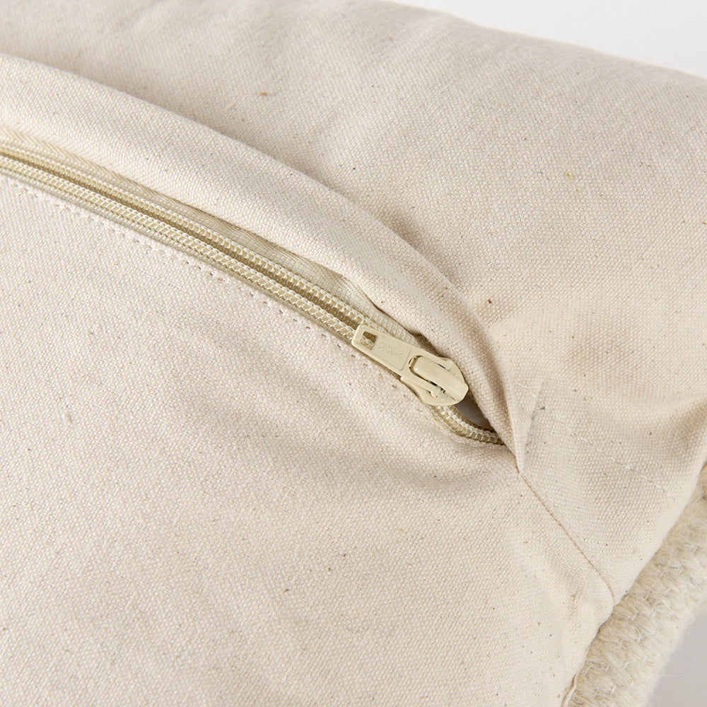 Mercana - Beardell 18 x 18 Cream And Black Details With Tassels Decorative Pillow Cover - 68391_CLOSEOUT view 12