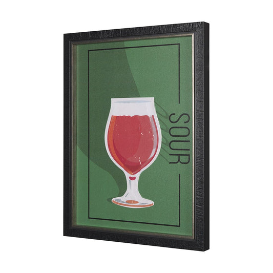 Mercana - Beer Poster Sour by Mercana Studio a Hand Embellished Textured Framed Art Print - 14914 view 2
