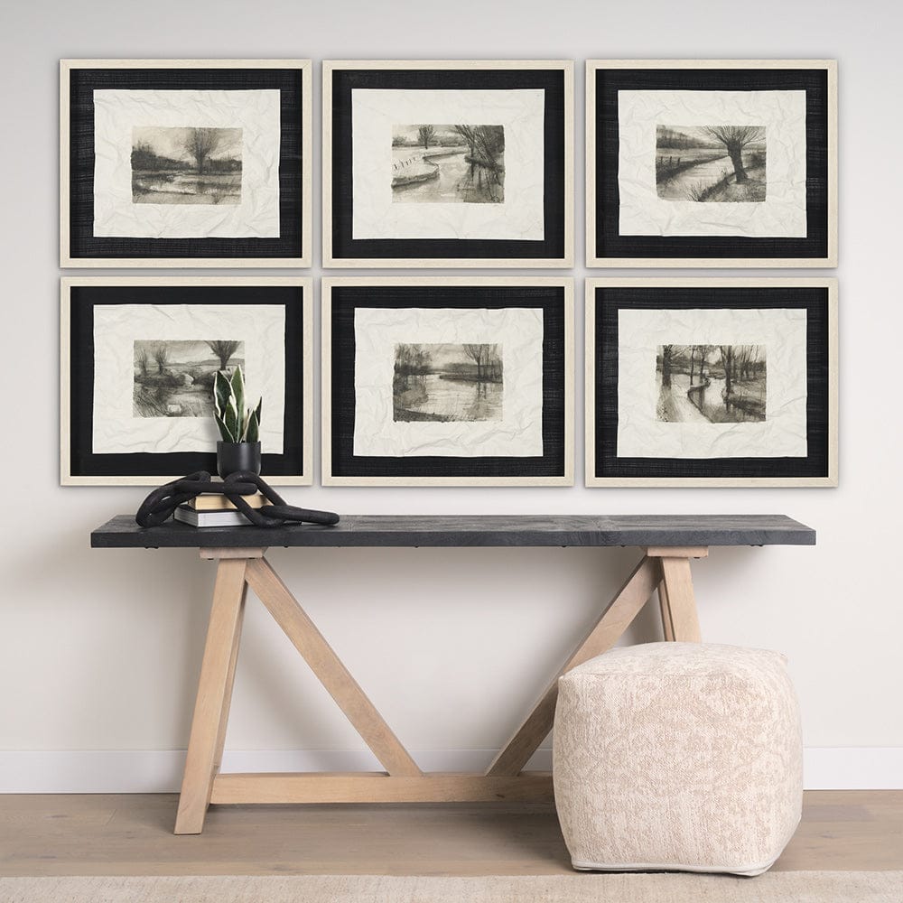 Mercana - Before the Rain I by Mercana Studio a Hand Embelished Textured Framed Art Print Matted under Glass - 15143 view 7
