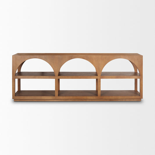 Mercana - Bela Large Arched Console Table Medium Brown Wood - 70580 view 2