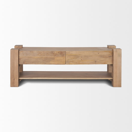 Mercana - Beth Light Brown Wood Media Console - 70634 view 2