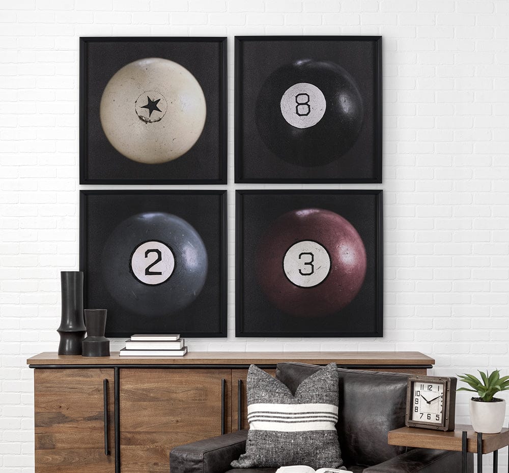 Mercana - Billiard V 8 Ball by Chris Dunker a Hand Embellished Framed Art Decograph Print - 15714 view 8