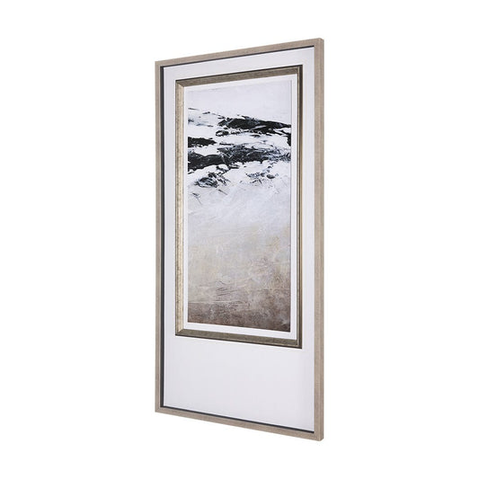 Mercana - Black Strokes II by Mercana Studio a Hand Embellished Textured Framed Art Print Matted under Glass - 14768 view 2